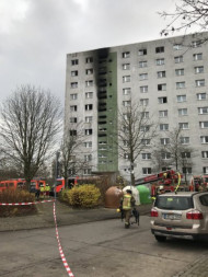 В Берлине горел многоэтажный жилой дом (фото)