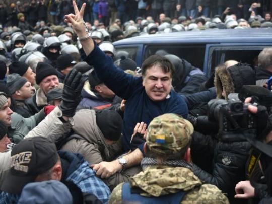Момент «освобождения» Саакашвили