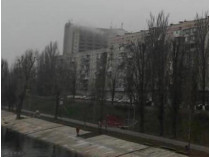 В Киеве горит бывшая гостиница «Славутич» (фото)