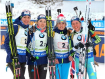 Женская сборная Украины взяла серебро эстафеты Хохфильцена