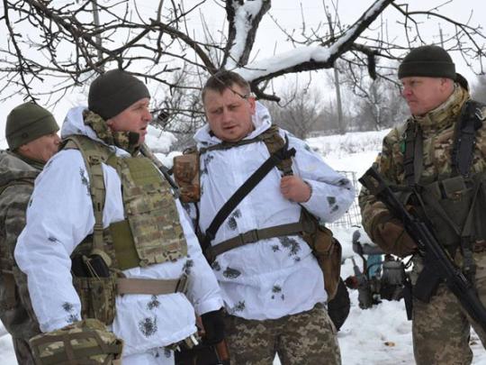 Украинские военные в Травневом