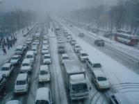 Снегодад в Киеве, пробки