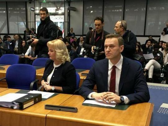 Алексей Навальный в Страсбурге