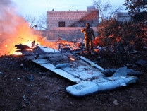 Обломок сбитого Су-25