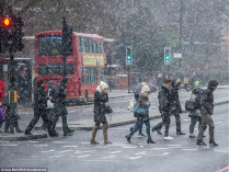 Снегопад в Великобритании