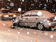 Непогода в Киеве: Lanos из Тернополя протаранил авто из Сумской и Тернопольской областей