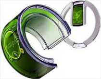 Разработанный компанией «нокиа» мобильный телефон будущего можно носить на руке в виде браслета
