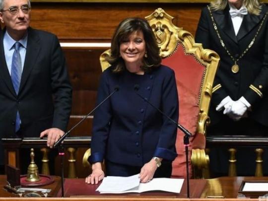 Впервые в истории итальянский Сенат возглавила женщина