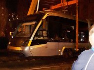 В Киеве с рельсов сошел скоростной трамвай