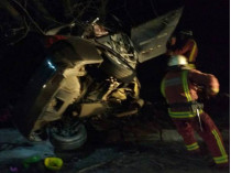Перегруженное авто врезалось в дерево: погиб водитель, шестеро травмированы (ФОТО)