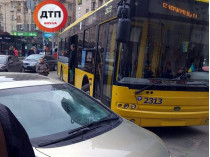 Пассажиры троллейбуса устроили самосуд в центре Киева