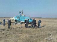 На Полтавщине упал вертолет (фото)