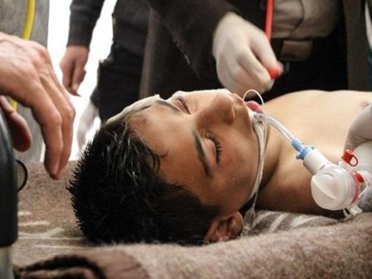 Жертва химической атаки в Сирии