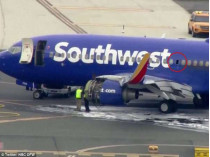 Boeing 737-700 после аварийной посадки в Филадельфии