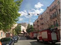 В центре Киева горит дом Гинзбурга (фото)