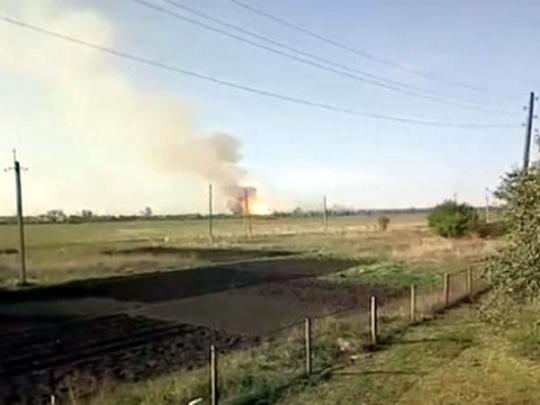 Авиация тушит очаги возгорания на арсенале в Балаклее,&nbsp;— ГосЧС