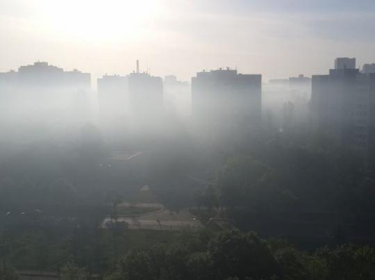 Виноградарь в Киеве затянуло едким дымом