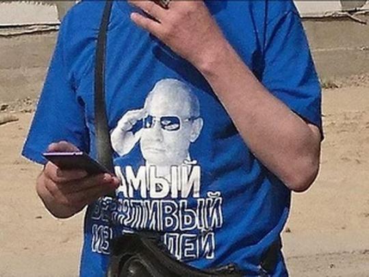 В Измаиле полиция задержала пьяного водителя в футболке с портретом Путина
