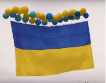 Флаг Украины над Горловкой