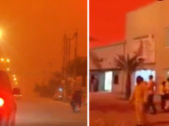  Небо в Ираке окрасилось в кроваво-красный цвет, вызвав слухи о приближении Апокалипсиса (видео)