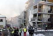 В норвегии обрушился шестиэтажный многоквартирный дом