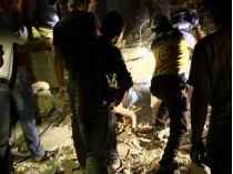 Последствия бомбардировки в Идлибе