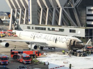 В аэропорту Франкфурта загорелся самолет, пострадали пассажиры