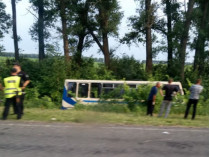 Автобус с пассажирами на скорости вылетел в кювет (фото)