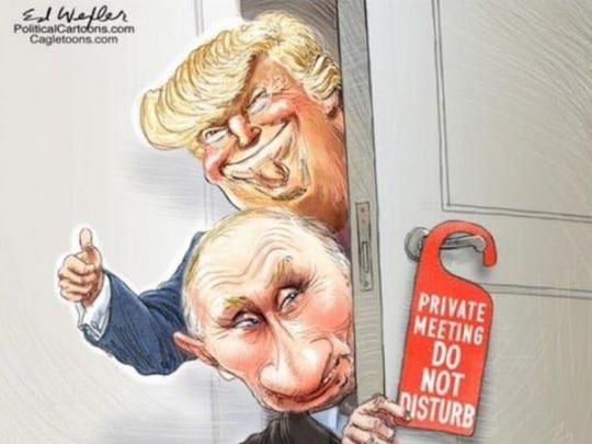 Трамп Путин карикатура