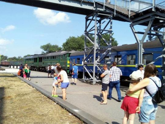Авария в Запорожской области на железнодорожных путях