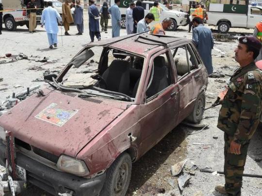Место взрыва в Кветте