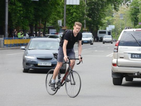 Велосипедист в Киеве