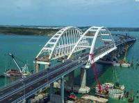 Временная мостовая переправа в Крыму