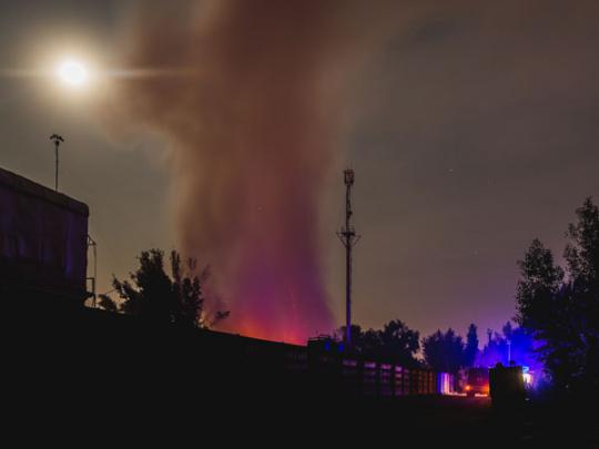 Пожар в Вышгороде