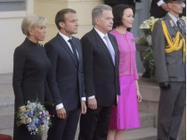 Брижит и Эммануэль Макрон с президентом Финляндии и его женой