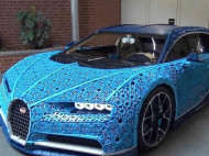 Из миллиона деталей LEGO построили действующую модель Bugatti в натуральную величину (видео)
