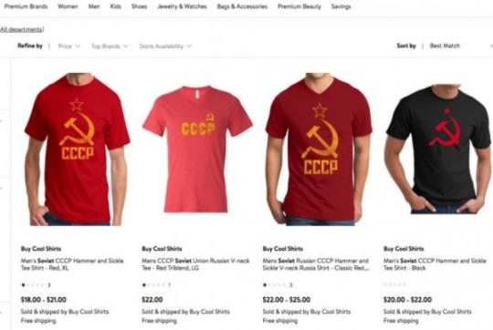 Футболки Walmart с символикой СССР