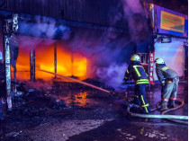 Пожар на Оболони в Киеве