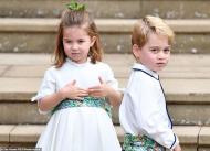Принца Джорджа, принцессу Шарлотту и других детей едва не сдуло ветром на свадьбе принцессы Евгении (фото, видео)