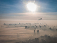 Туман парализовал движение транспорта в Киеве: опубликована карта пробок