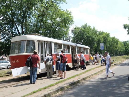 Трамвай № 12 в Киеве