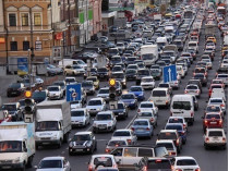 Автомобильная пробка в Киеве