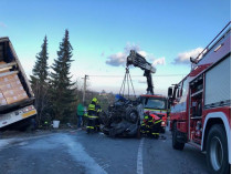 Место автокатастрофы в Чехии