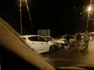 В сети показали видео массовых аварий на Крымском мосту (видео)