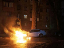 Сгоревшее в Киеве авто дипломата
