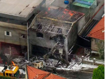 Падение самолета на жилой дом в Сан-Паулу