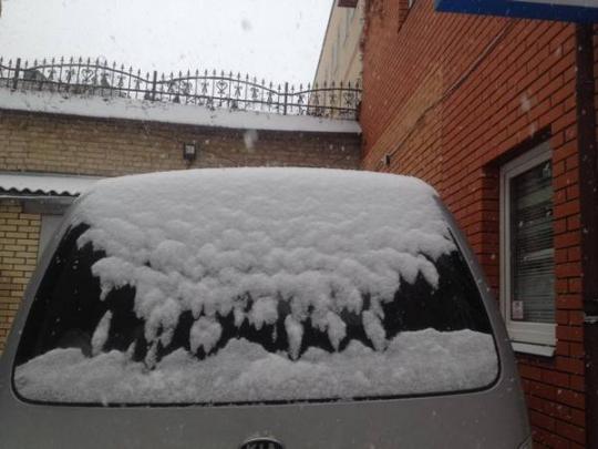 Снег на машине
