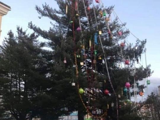 Сеть рассмешила новогодняя елка в Сваляве