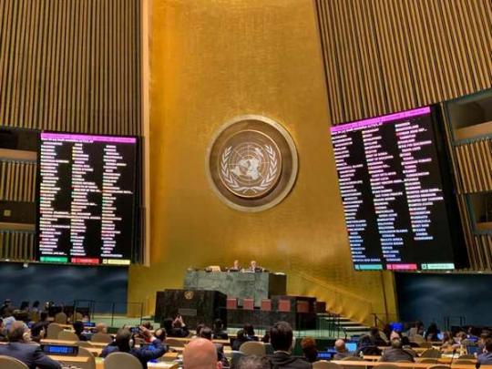Голосование в ГА ООН