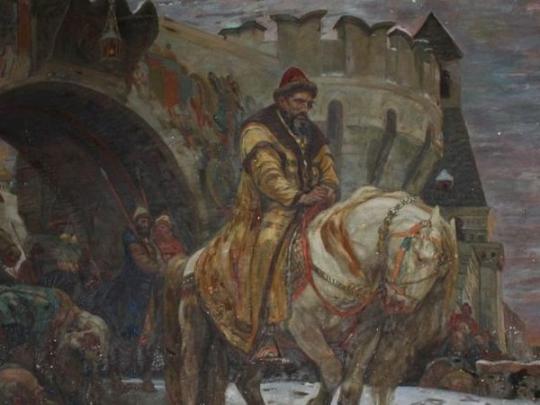 Картина Михаила Панина «Тайный выезд Ивана Грозного перед опричниной»